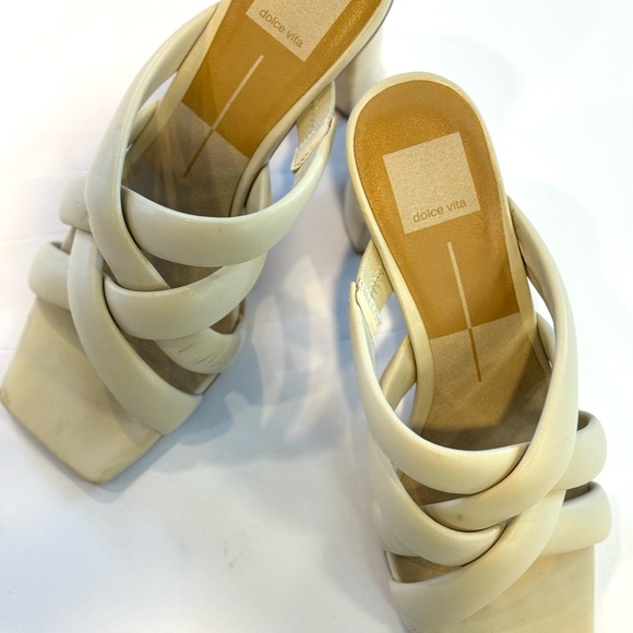 Dolce Vita Parice Braided Leather Slip-on Sandals in Ivory - Picture 3 of 3